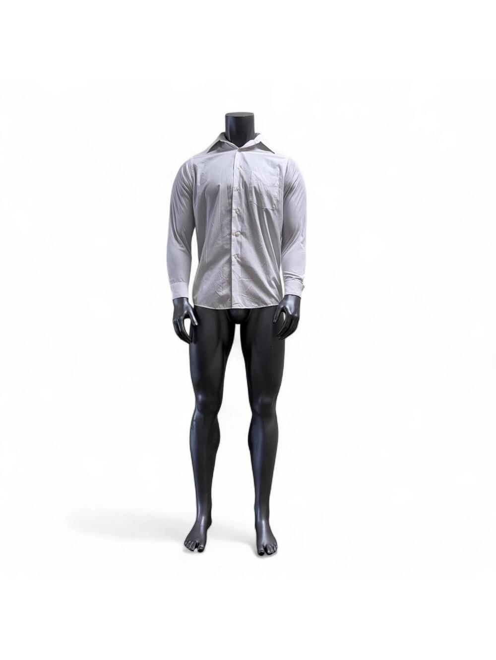 Arrow Men's White Wrinkle-Free Poplin Dress Shirt Small 14 1/2 32/33 Long Sleeve